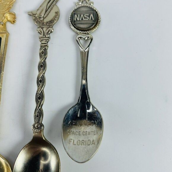 NASA Space Shuttle Souvenir Spoon LOT Collectible Spaceport Kennedy Space Center - Picture 2 of 6